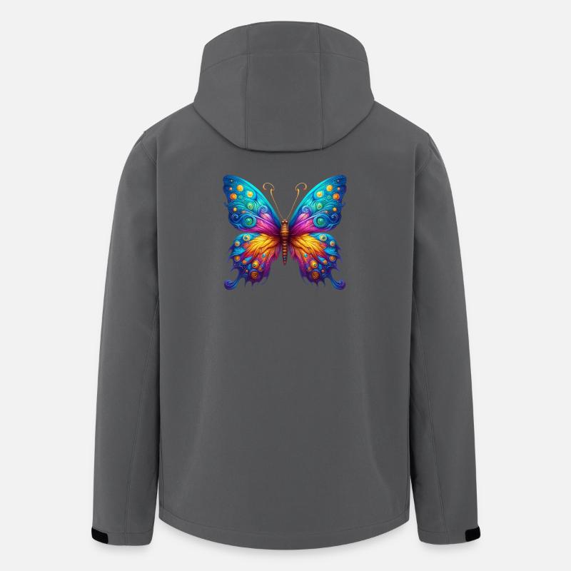 Papillon Van Gogh - Veste softshell homme en polyester recyclé Stanley/Stella - charbon