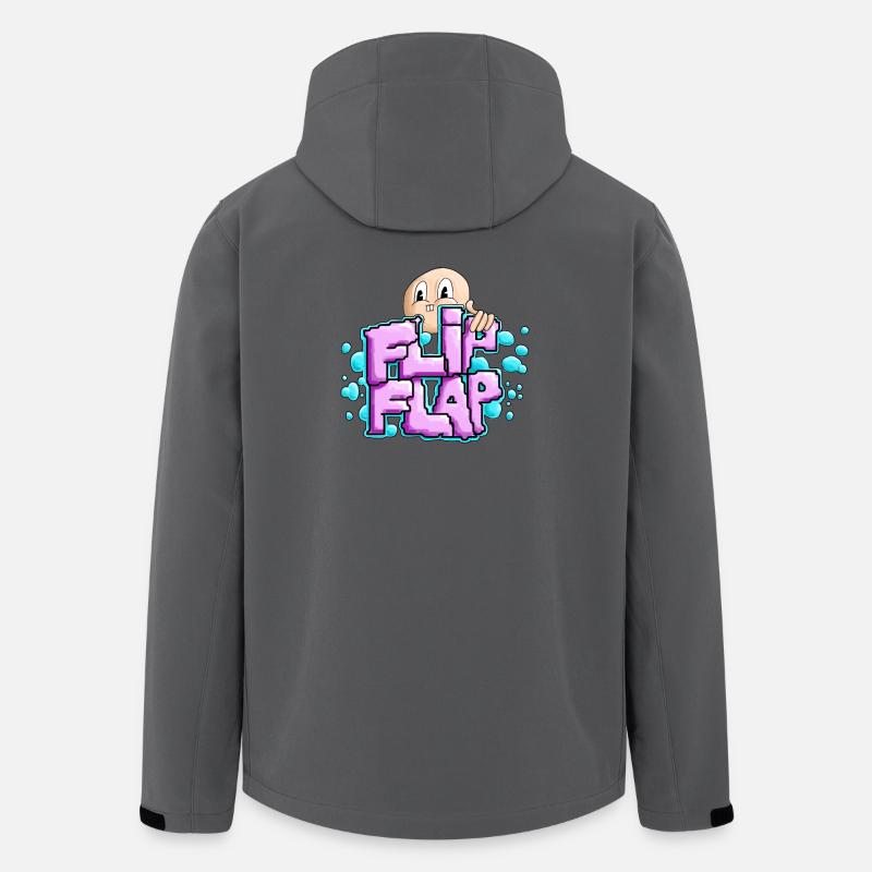 Spaßiger Graffiti-Bubble Flip - Recycelte Männer Softshell-Jacke von Stanley/Stella - Anthrazit