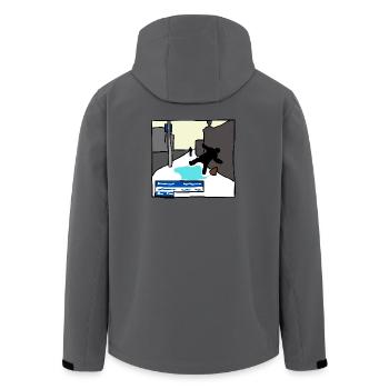The Lad who slipped on the Ice - Men’s Recycled Softshell Jacket by Stanley/Stella - anthracite - Back - AI Model Male 185 light (185cm)