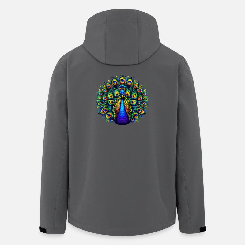 Pfau - Recycelte Männer Softshell-Jacke von Stanley/Stella - Anthrazit