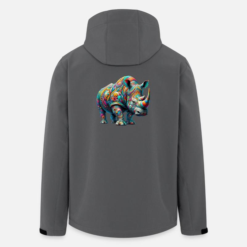 Nashorn - Recycelte Männer Softshell-Jacke von Stanley/Stella - Anthrazit