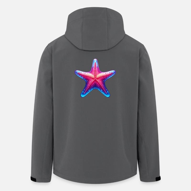 Seestern - Recycelte Männer Softshell-Jacke von Stanley/Stella - Anthrazit