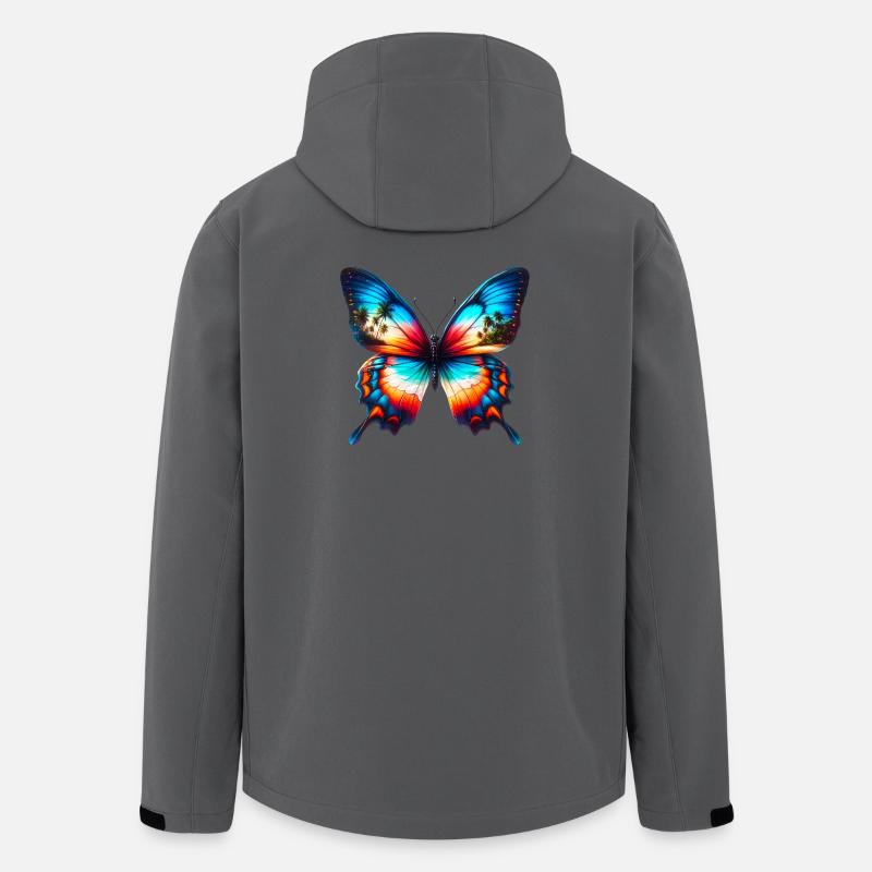 Schmetterling - Recycelte Männer Softshell-Jacke von Stanley/Stella - Anthrazit