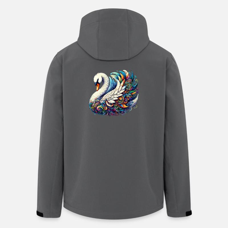 Schwan - Recycelte Männer Softshell-Jacke von Stanley/Stella - Anthrazit