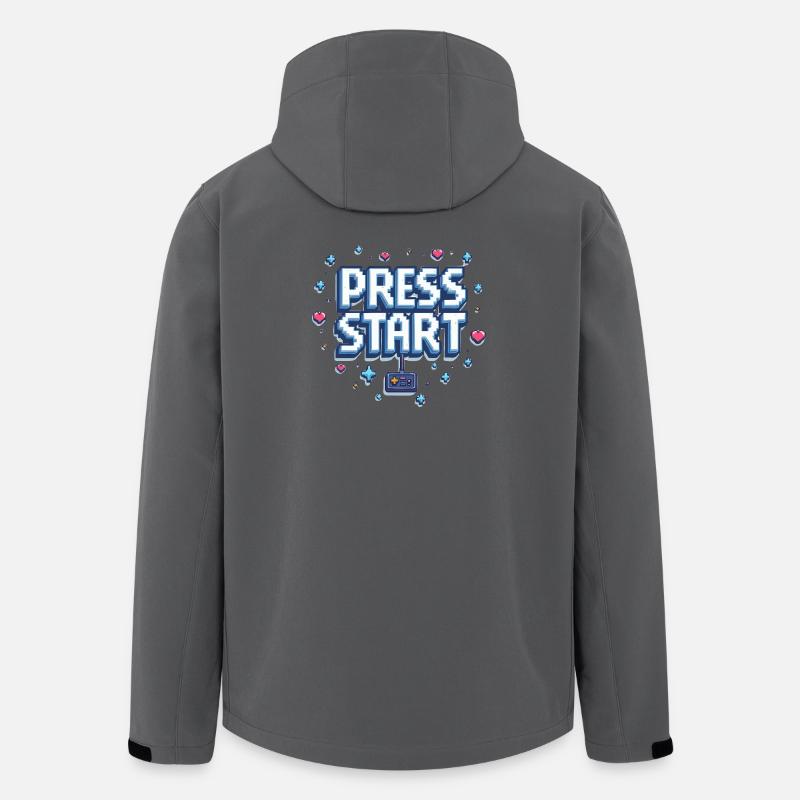 Press Start - Recycelte Männer Softshell-Jacke von Stanley/Stella - Anthrazit