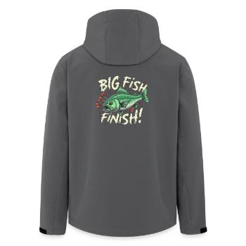 Darts big fFish finish Dart High Finish 170 - Men’s Recycled Softshell Jacket by Stanley/Stella - anthracite - Back - AI Model Male 185 light (185cm)
