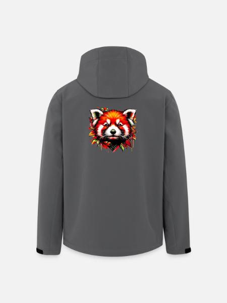 Red panda - Men’s Recycled Softshell Jacket by Stanley/Stella - anthracite