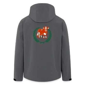 Champion-Kuhkäserei - Recycelte Männer Softshell-Jacke von Stanley/Stella - Anthrazit - Hinten - AI Model Male 185 light (185cm)