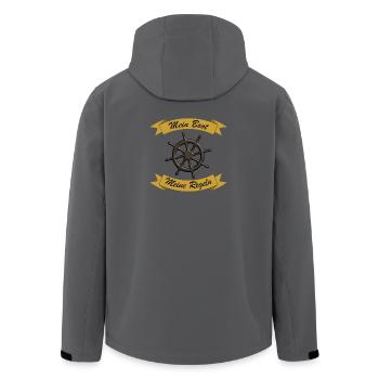 My Boat, My Rules - Skipper Fun Gift - Men’s Recycled Softshell Jacket by Stanley/Stella - anthracite - Back - AI Model Male 185 light (185cm)
