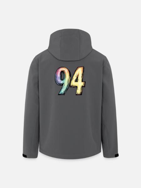 94 Zahl Bunt - Recycelte Männer Softshell-Jacke von Stanley/Stella - Anthrazit