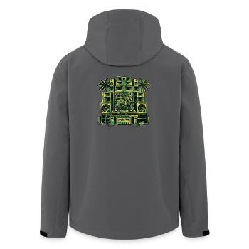 Reggae Lion Dub Soundsystem - Recycelte Männer Softshell-Jacke von Stanley/Stella - Anthrazit - Hinten - AI Model Male 185 light (185cm)