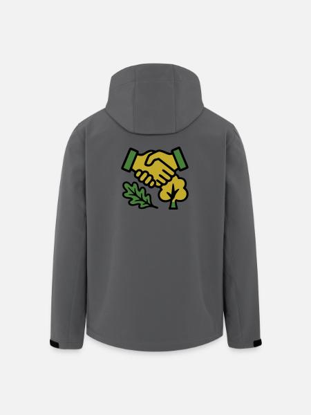 Handshake Nature Forest Logo - Men’s Recycled Softshell Jacket by Stanley/Stella - anthracite