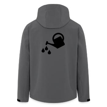 Arrosoir avec de l’eau pour faire pousser quelque chose - Veste softshell homme en polyester recyclé Stanley/Stella - charbon - Dos - AI Model Male 185 light (185cm)
