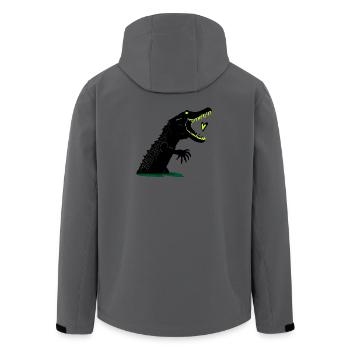 Crocodile I like you to eat - Men’s Recycled Softshell Jacket by Stanley/Stella - anthracite - Back - AI Model Male 185 light (185cm)