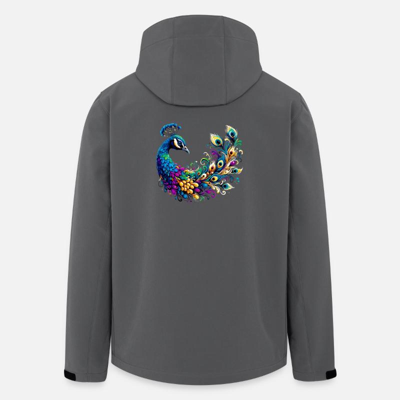 Peacock - Men’s Recycled Softshell Jacket by Stanley/Stella - anthracite