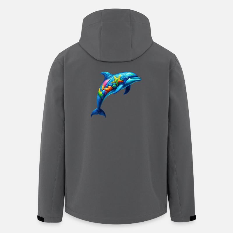 Delfin - Recycelte Männer Softshell-Jacke von Stanley/Stella - Anthrazit