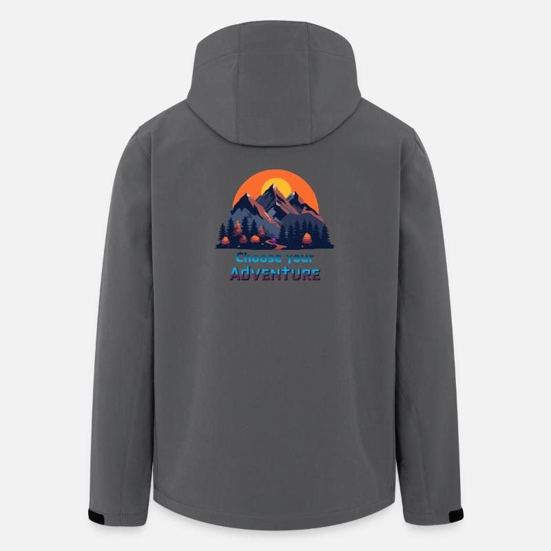 Aventure de jeu rétro - Veste softshell homme en polyester recyclé Stanley/Stella - charbon