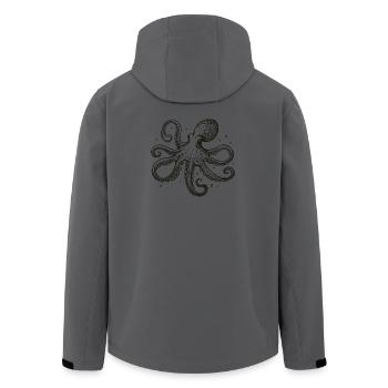 Oktopus - Recycelte Männer Softshell-Jacke von Stanley/Stella - Anthrazit - Hinten - AI Model Male 185 light (185cm)