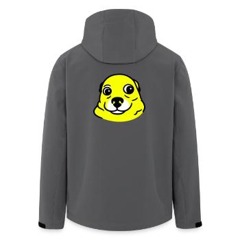 Anxious Dog in Pop Art Style - Men’s Recycled Softshell Jacket by Stanley/Stella - anthracite - Back - AI Model Male 185 light (185cm)