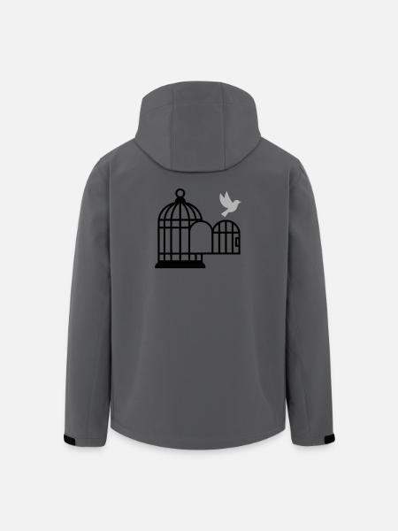 Birdcage Open Freedom - Men’s Recycled Softshell Jacket by Stanley/Stella - anthracite