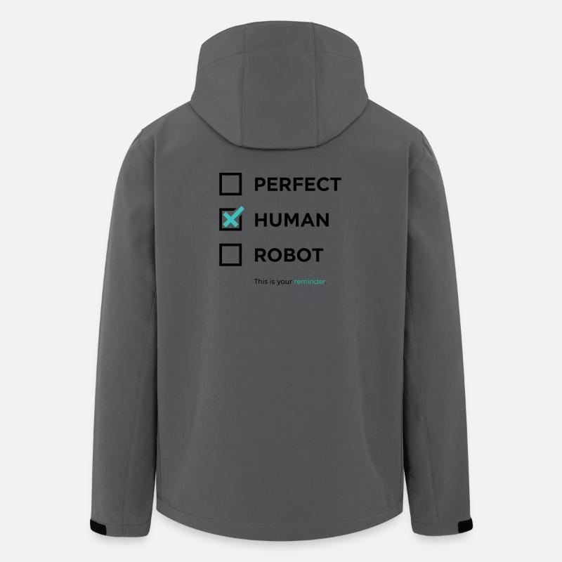 Perfect Human Robot – Minimal Checkbox Statement - Recycelte Männer Softshell-Jacke von Stanley/Stella - Anthrazit