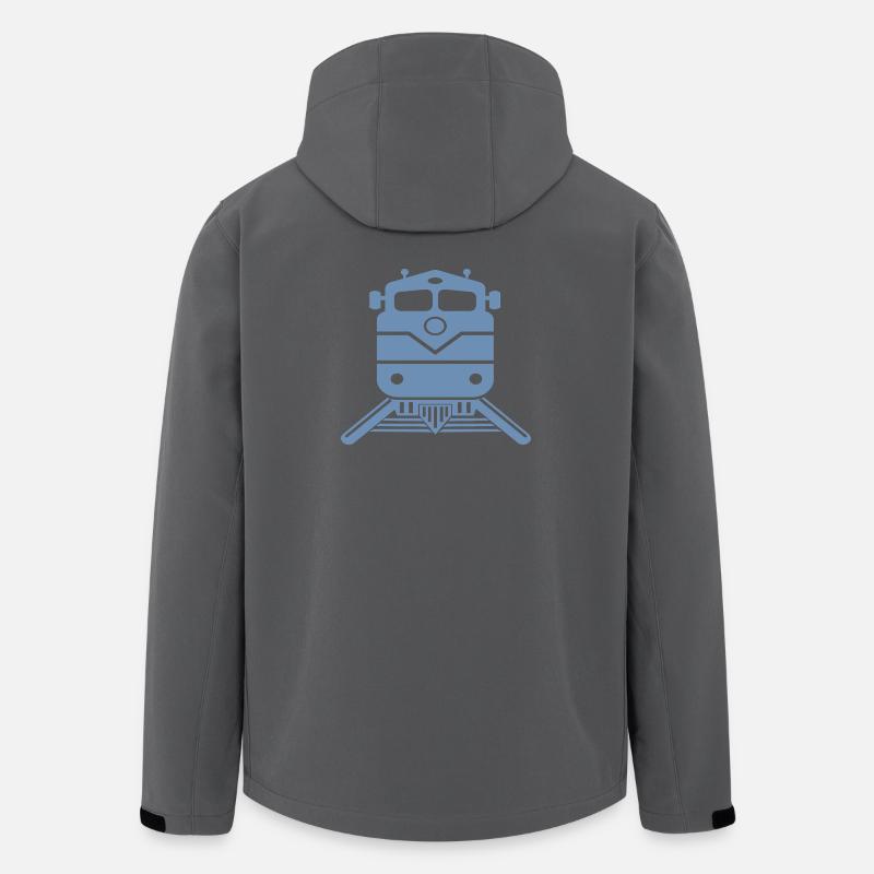 Train Locomotive Express Train Trainspotting - Men’s Recycled Softshell Jacket by Stanley/Stella - anthracite