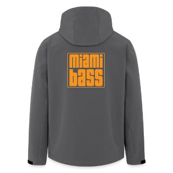 Miami Bass Retro Blocks - Men’s Recycled Softshell Jacket by Stanley/Stella - anthracite - Back - AI Model Male 185 light (185cm)