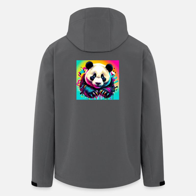 Panda - Recycelte Männer Softshell-Jacke von Stanley/Stella - Anthrazit