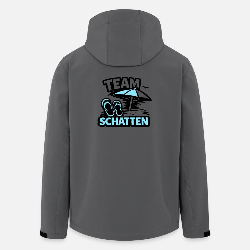 Strand Schatten FlipFlop Logo - Recycelte Männer Softshell-Jacke von Stanley/Stella - Anthrazit