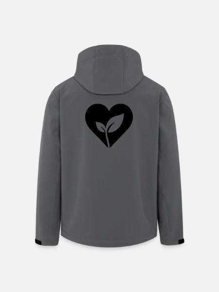 Gardener heart with plant - Men’s Recycled Softshell Jacket by Stanley/Stella - anthracite