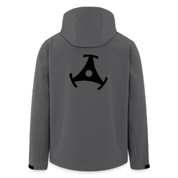 45 R.P.M. Adaptor - Men’s Recycled Softshell Jacket by Stanley/Stella - anthracite - Back - AI Model Male 185 light (185cm)