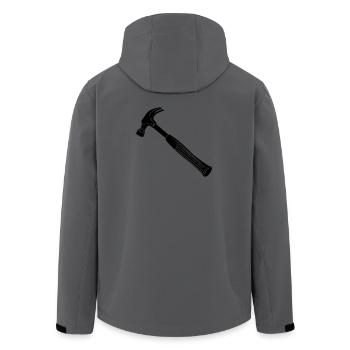 Hammer für Schreiner - Recycelte Männer Softshell-Jacke von Stanley/Stella - Anthrazit - Hinten - AI Model Male 185 light (185cm)