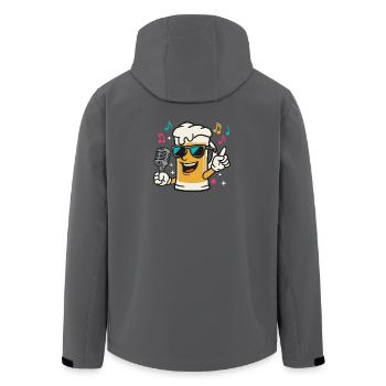 Beer Party Schlager Music Beer Mug Beer Glass Singer - Men’s Recycled Softshell Jacket by Stanley/Stella - anthracite - Back - AI Model Male 185 light (185cm)