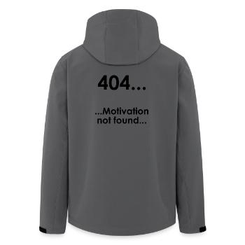 Université disant « Error404 » Cadeau étudiant, Étudiants - Veste softshell homme en polyester recyclé Stanley/Stella - charbon - Dos - AI Model Male 185 light (185cm)
