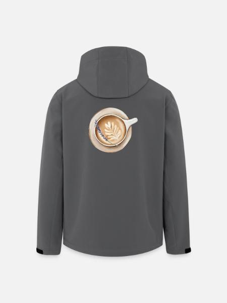Latte Latte Design confortable - Veste softshell homme en polyester recyclé Stanley/Stella - charbon