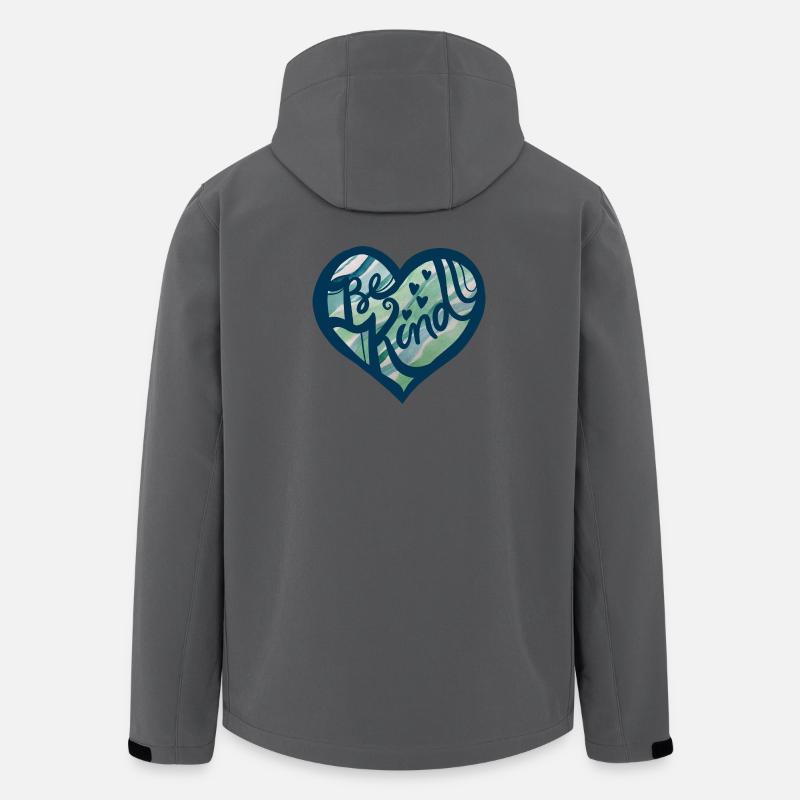 Be Kind Heart Aquarell - Recycelte Männer Softshell-Jacke von Stanley/Stella - Anthrazit