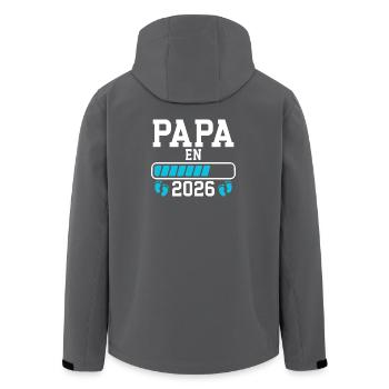 Future dad 2026 birth announcement - Men’s Recycled Softshell Jacket by Stanley/Stella - anthracite - Back - AI Model Male 185 light (185cm)