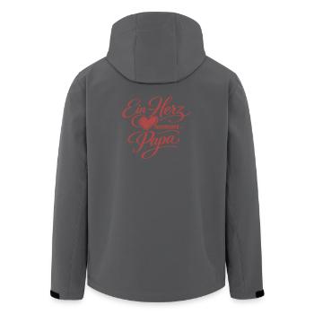 Ein Herz namens Papa – Vatertag Geschenk - Recycelte Männer Softshell-Jacke von Stanley/Stella - Anthrazit - Hinten - AI Model Male 185 light (185cm)