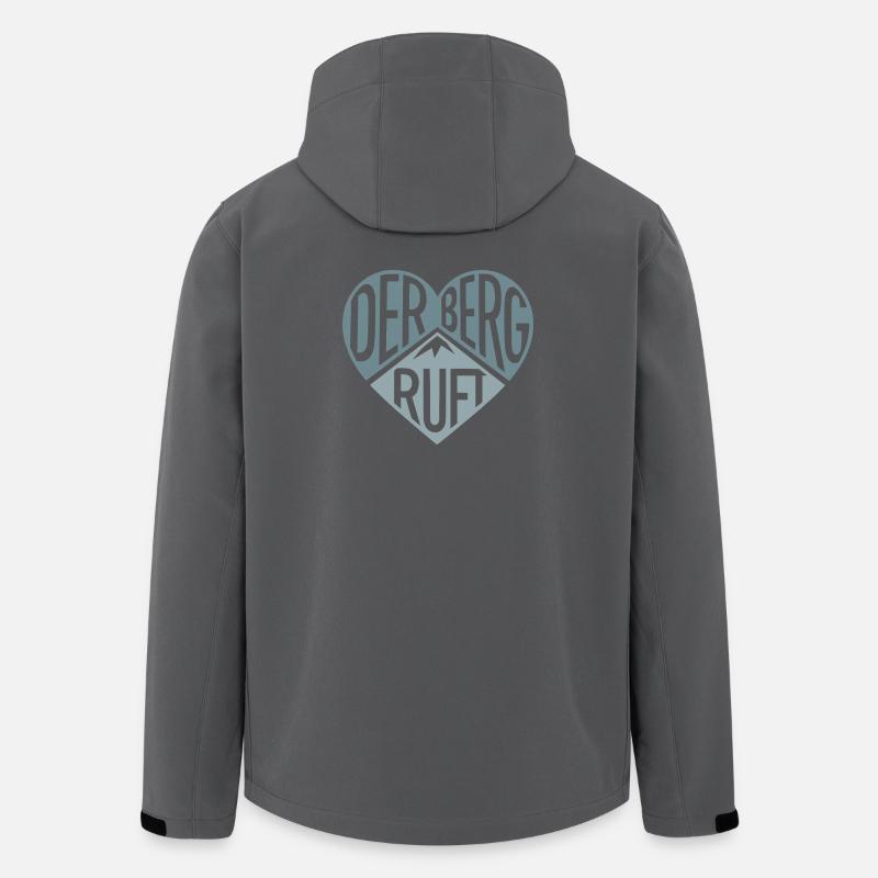 Der Berg ruft - Herzdesign - Recycelte Männer Softshell-Jacke von Stanley/Stella - Anthrazit