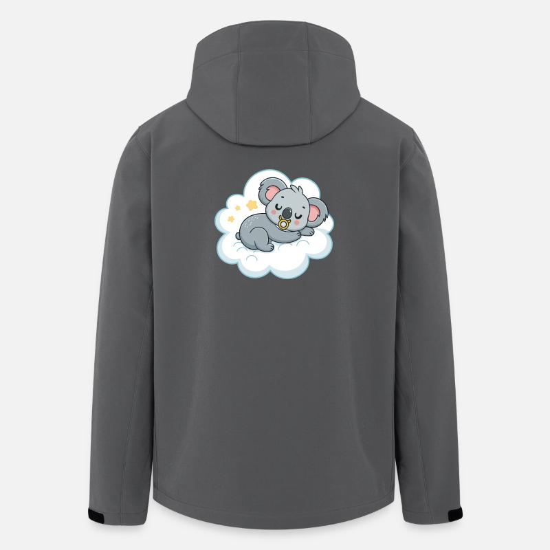 Traumhafter Koala auf Schnullerwolke - Recycelte Männer Softshell-Jacke von Stanley/Stella - Anthrazit