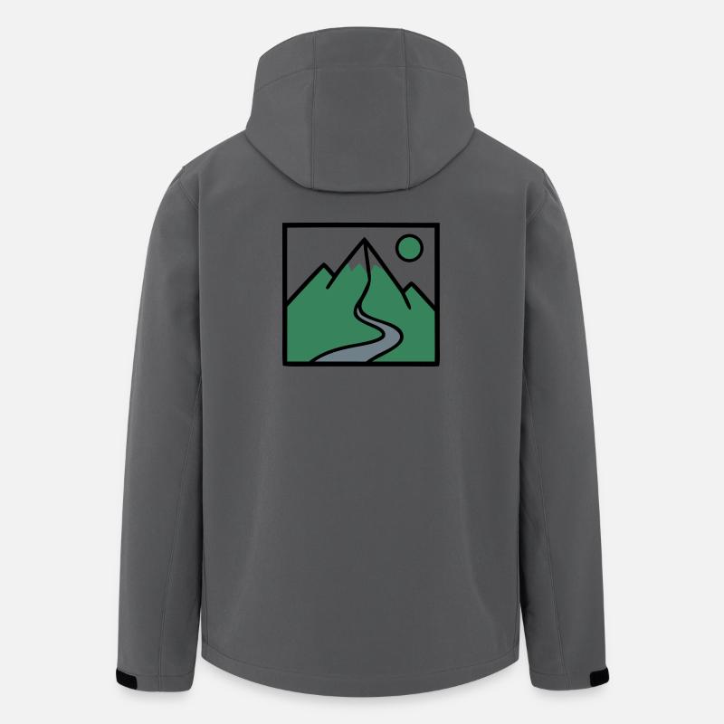 Berglandschaft Wanderweg Wandern Bergsteiger - Recycelte Männer Softshell-Jacke von Stanley/Stella - Anthrazit