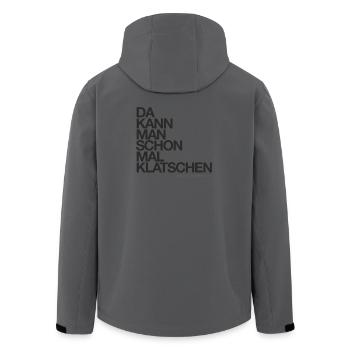 FACHKRAFT AUS LEIDENSCHAFT - Recycelte Männer Softshell-Jacke von Stanley/Stella - Anthrazit - Hinten - AI Model Male 185 light (185cm)