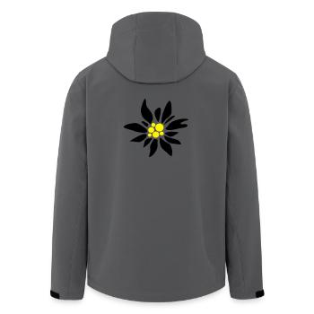 Edelweiss - Recycelte Männer Softshell-Jacke von Stanley/Stella - Anthrazit - Hinten - AI Model Male 185 light (185cm)