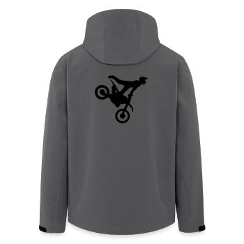 Motocross - Recycelte Männer Softshell-Jacke von Stanley/Stella - Anthrazit - Hinten - AI Model Male 185 light (185cm)