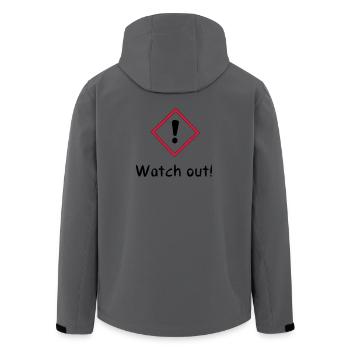 Attention! - Veste softshell homme en polyester recyclé Stanley/Stella - charbon - Dos - AI Model Male 185 light (185cm)