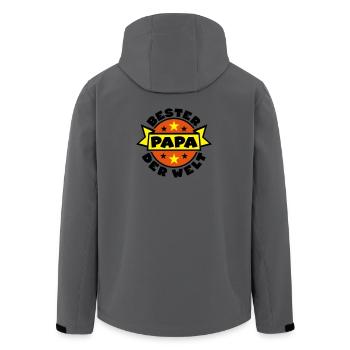 papa vatertag himmelfahrt - Recycelte Männer Softshell-Jacke von Stanley/Stella - Anthrazit - Hinten - AI Model Male 185 light (185cm)