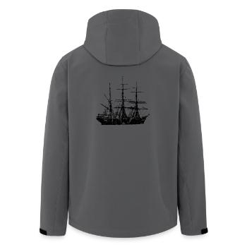 Sailing Ship Sailing Design Vintage (EU) - Men’s Recycled Softshell Jacket by Stanley/Stella - anthracite - Back - AI Model Male 185 light (185cm)