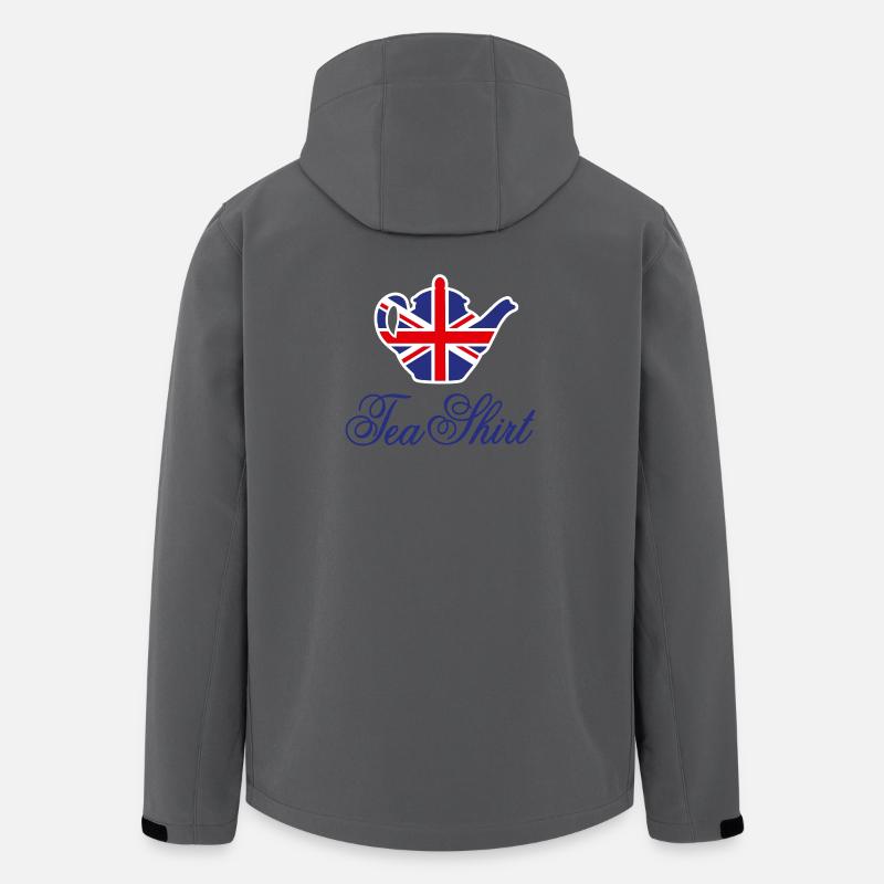 Tea Shirt Britisch Flagge Union Jack Tee Wortspiel - Recycelte Männer Softshell-Jacke von Stanley/Stella - Anthrazit