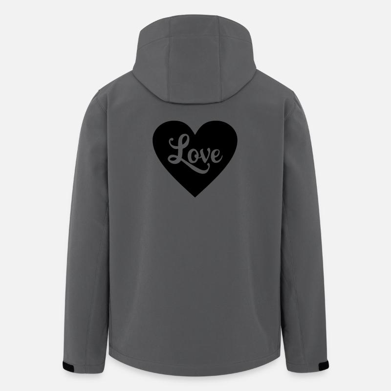 Liebesherz - Recycelte Männer Softshell-Jacke von Stanley/Stella - Anthrazit