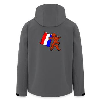 Lion of orange with Dutch flag - Men’s Recycled Softshell Jacket by Stanley/Stella - anthracite - Back - AI Model Male 185 light (185cm)